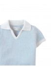 Baby Lucius Popcorn Polo with Ribbed Cuffs & Hem