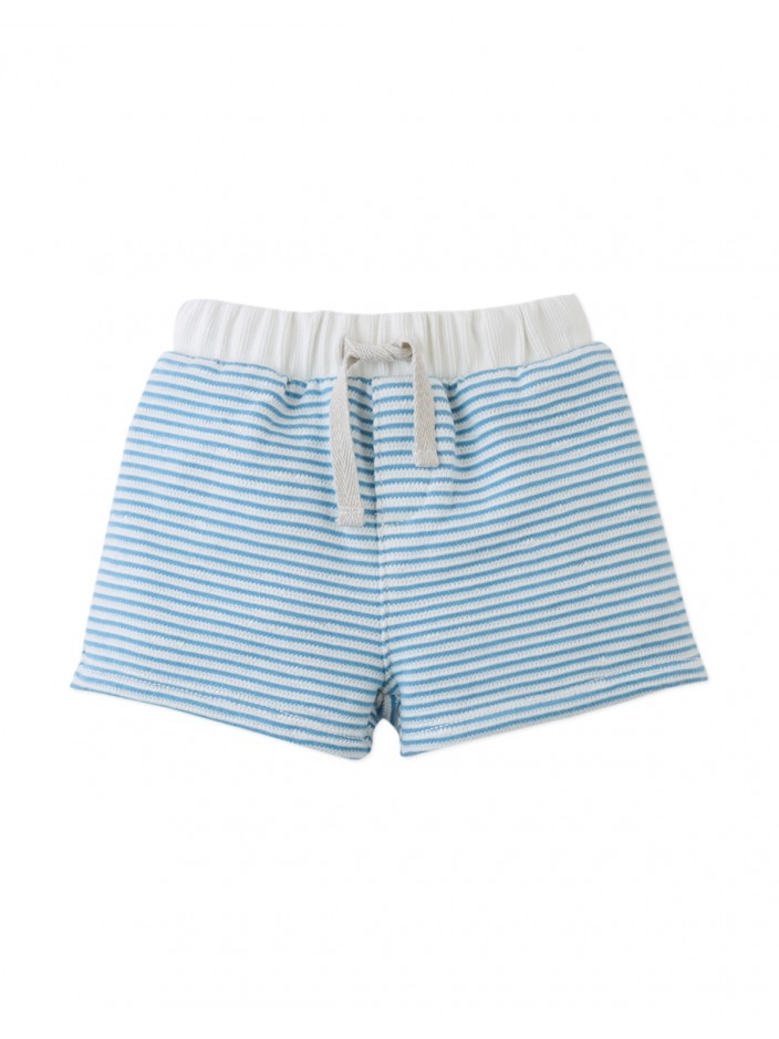 Baby Dreyfus Striped Textured Terry Drawstring Shorts