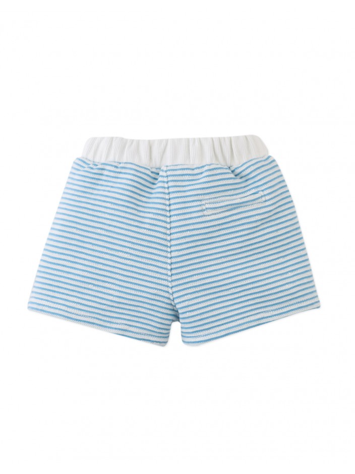 Baby Dreyfus Striped Textured Terry Drawstring Shorts