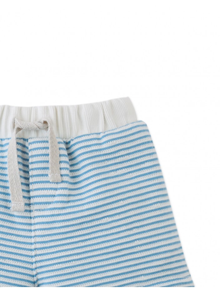 Baby Dreyfus Striped Textured Terry Drawstring Shorts