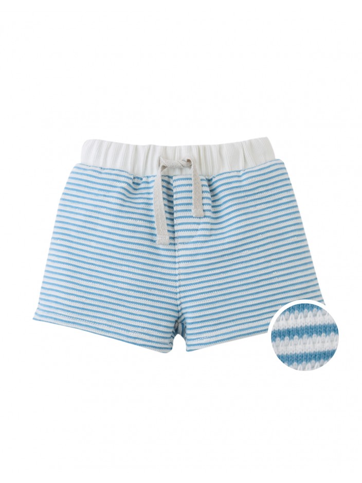 Baby Dreyfus Striped Textured Terry Drawstring Shorts