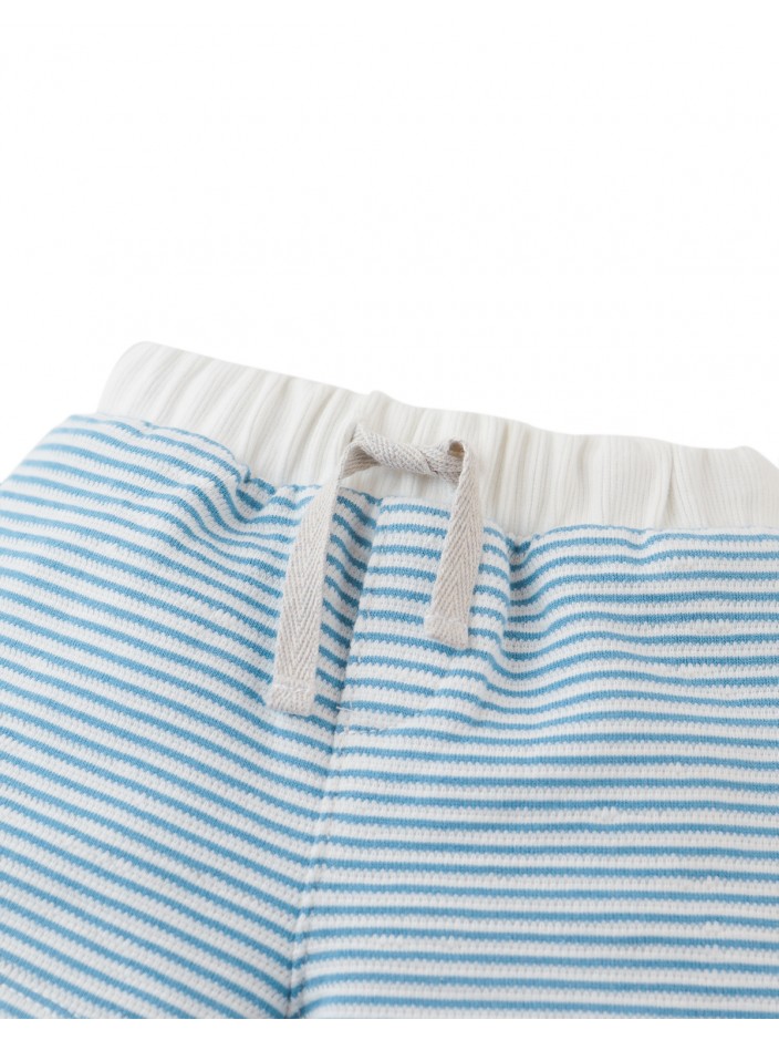Baby Dreyfus Striped Textured Terry Drawstring Shorts