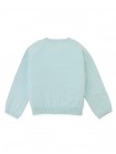 Baby Lacey Machine-Knitted Long Sleeve Cardigan with Bow Details
