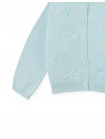Baby Lacey Machine-Knitted Long Sleeve Cardigan with Bow Details