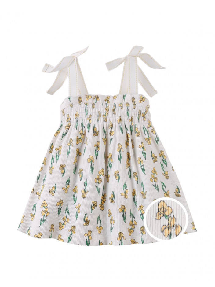 Baby Suzie Jersey Dress with Smocking & Bows