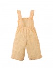 Baby Cocona Checkered Jumpsuit with Botanical Embroidery