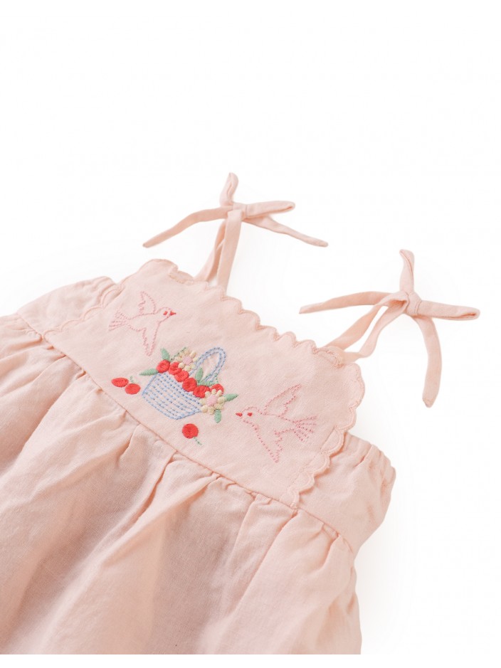 Baby Hinata Embroidered Empire Tunic Blouse & Shorts Set
