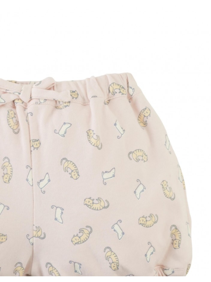 Baby Alba Knitted Bloomers with All-Over Cat Print