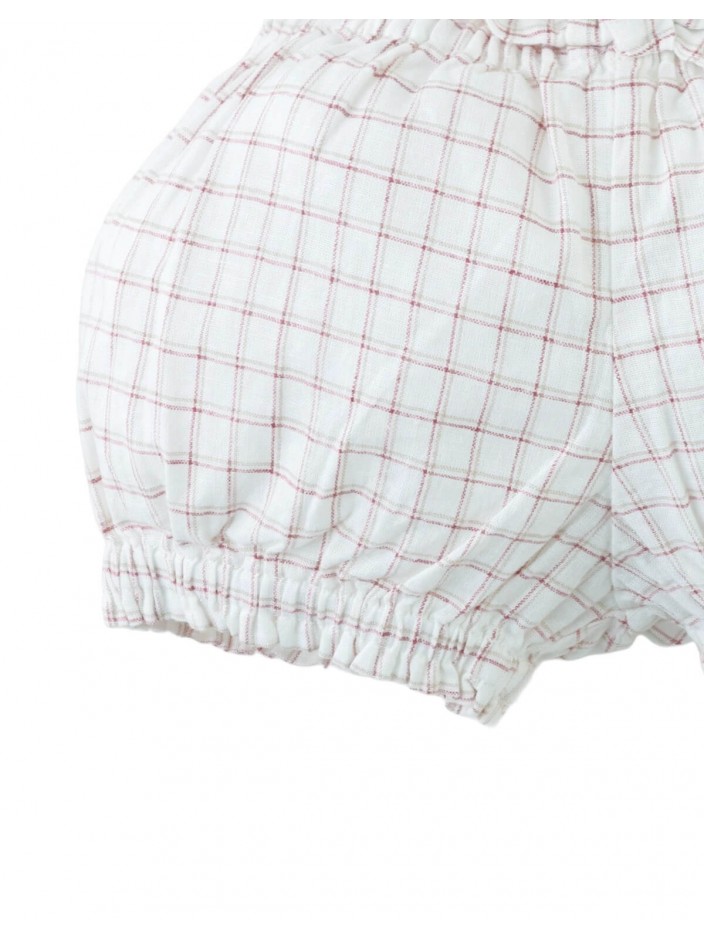 Baby Maria Checkered Bloomers with Bow Accent