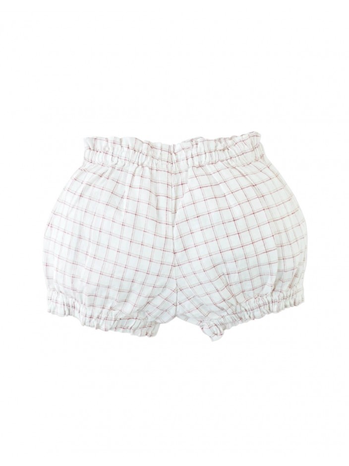 Baby Maria Checkered Bloomers with Bow Accent