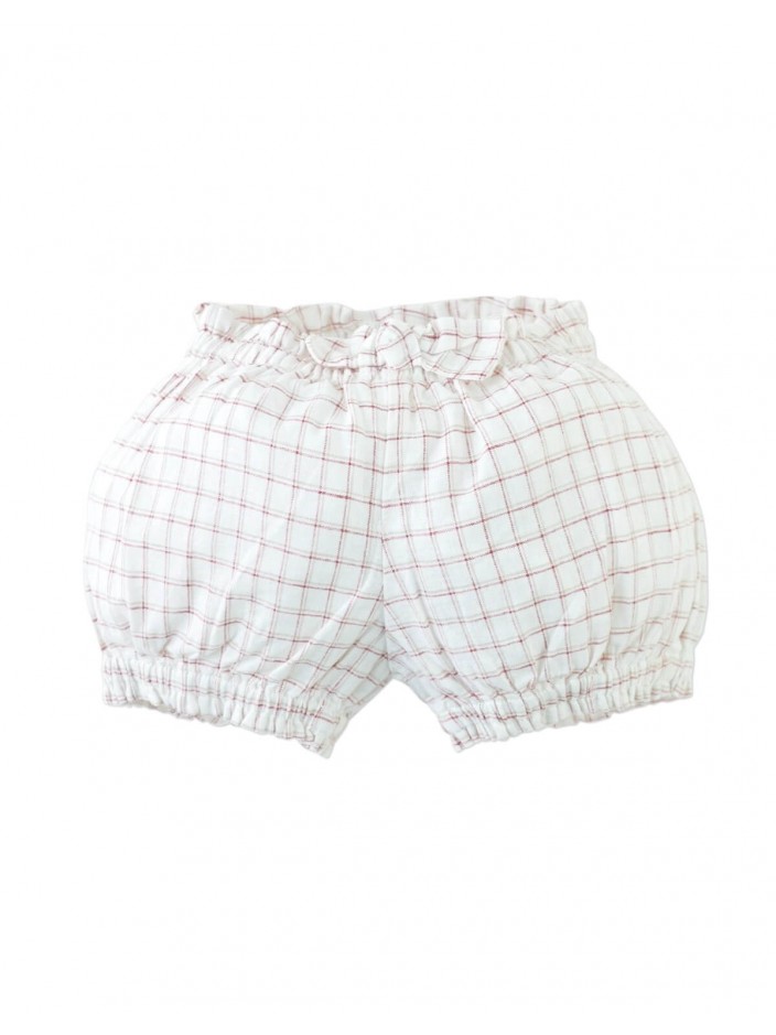 Baby Maria Checkered Bloomers with Bow Accent