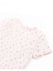 Baby Sylvie Bird Pointelle Ribbed Tee with Picot Trim