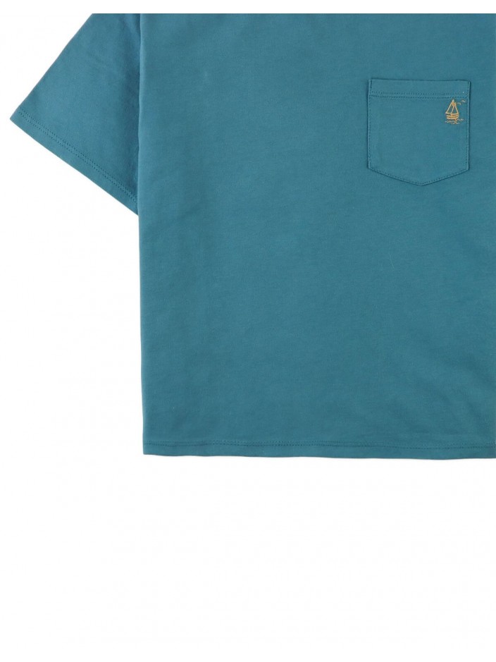 Adriel Pocket Tee with Embroidered Yacht Detail