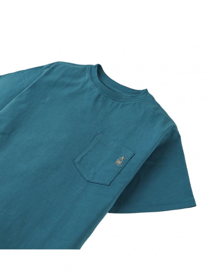 Adriel Pocket Tee with Embroidered Yacht Detail