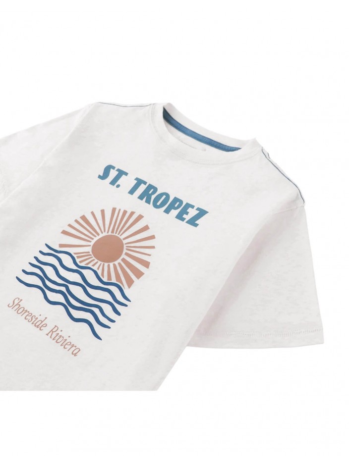 Tiago Graphic Tee with St. Tropez Print