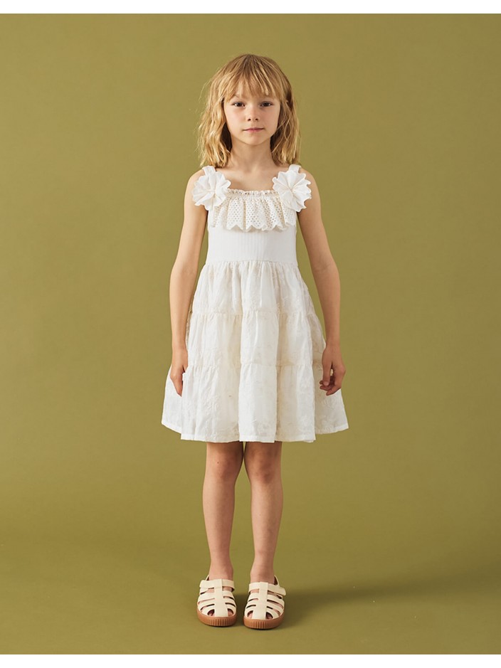 Addison Dress with Corsage & Tiered Skirt