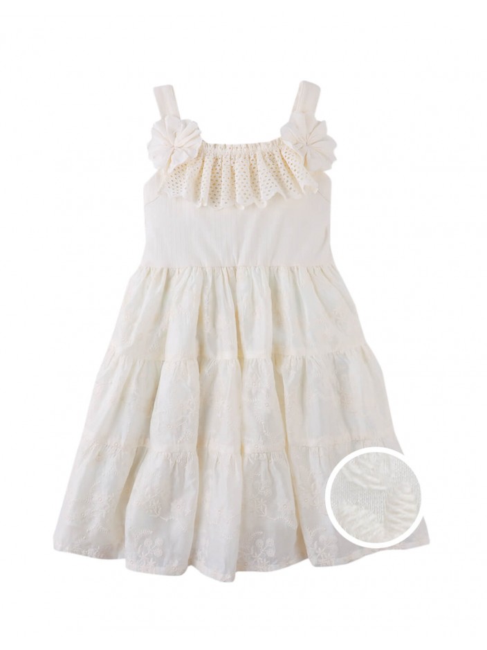 Addison Dress with Corsage & Tiered Skirt