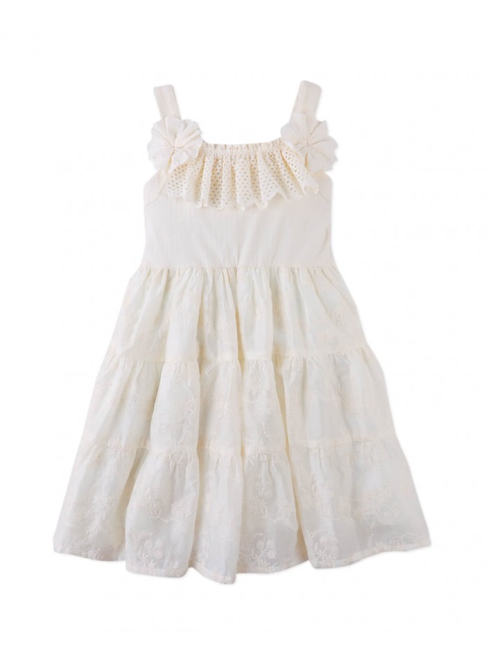 Addison Dress with Corsage & Tiered Skirt