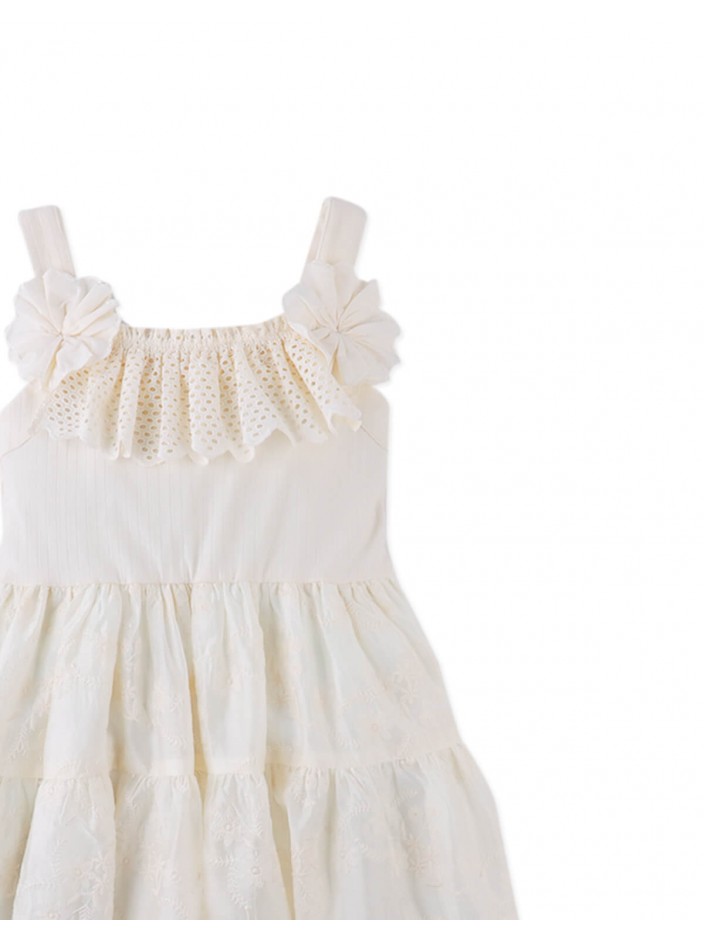 Addison Dress with Corsage & Tiered Skirt