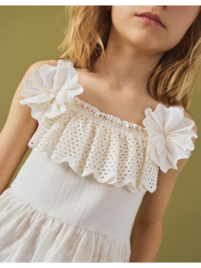 Addison Dress with Corsage & Tiered Skirt