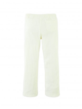 Polina Bootcut Leggings In Off-White With Pockets