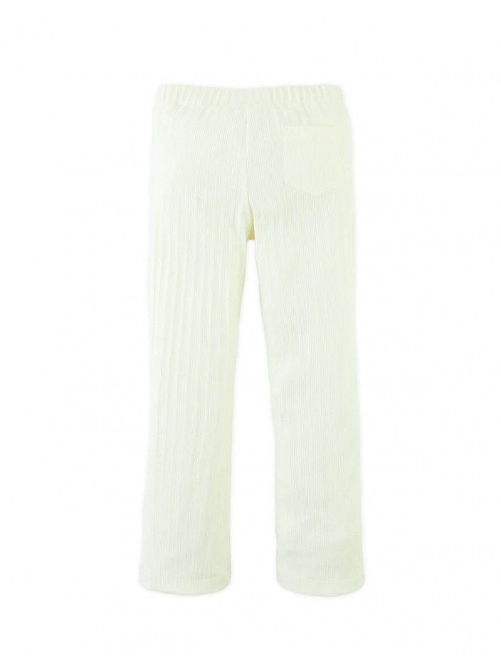 Polina Bootcut Leggings In Off-White With Pockets