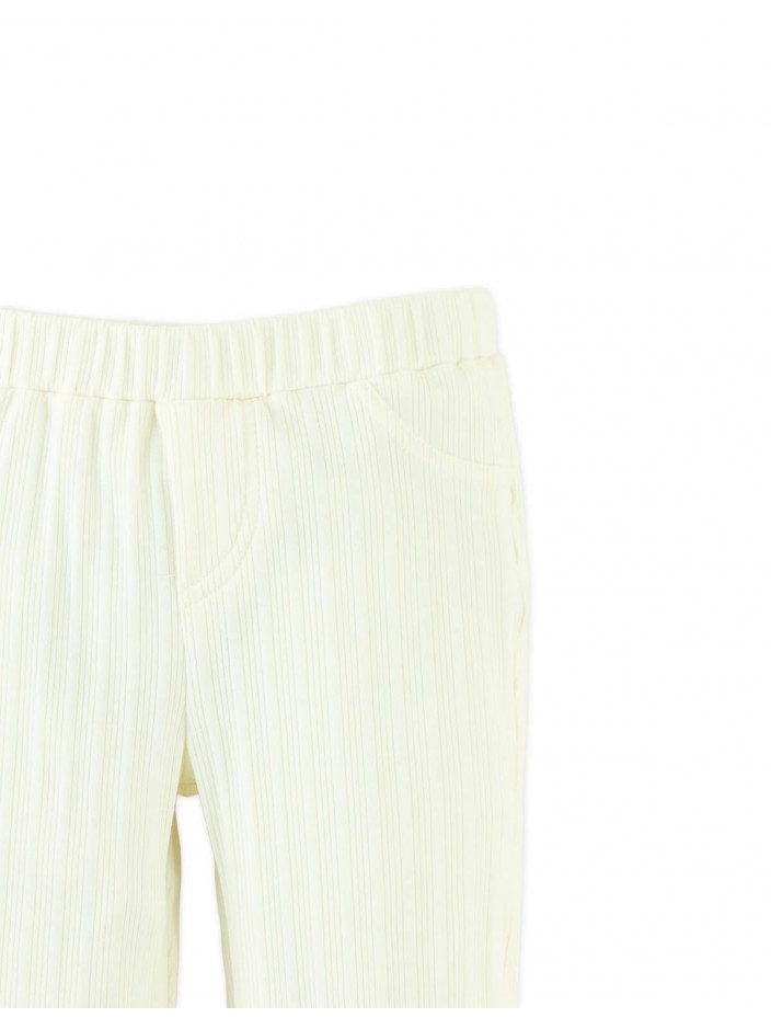 Polina Bootcut Leggings In Off-White With Pockets