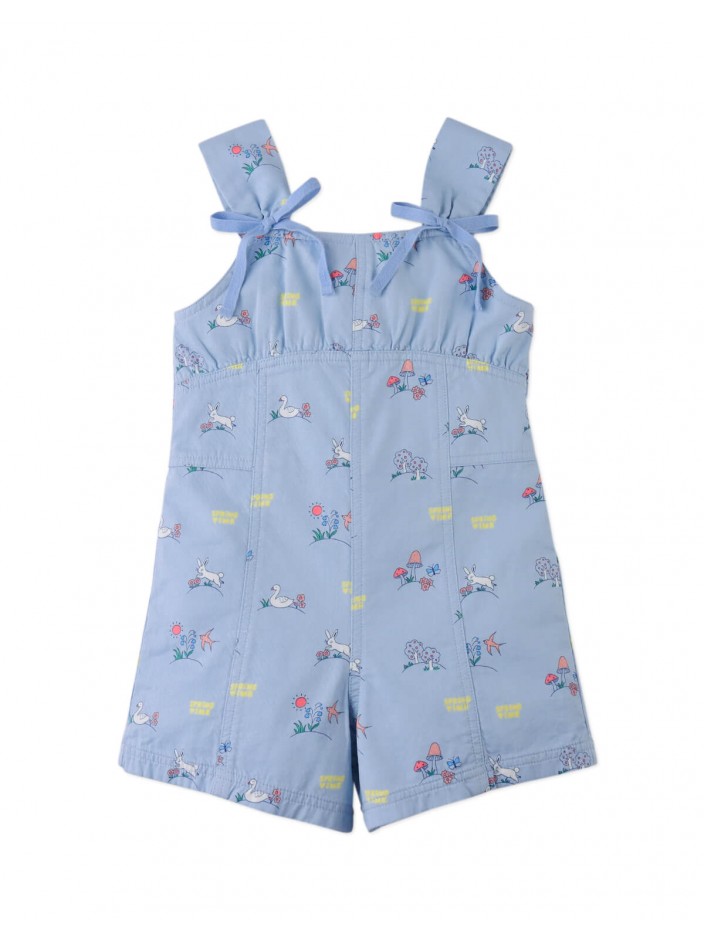 Harvey Empire-Cut Playsuit with Decorative Bow Ties