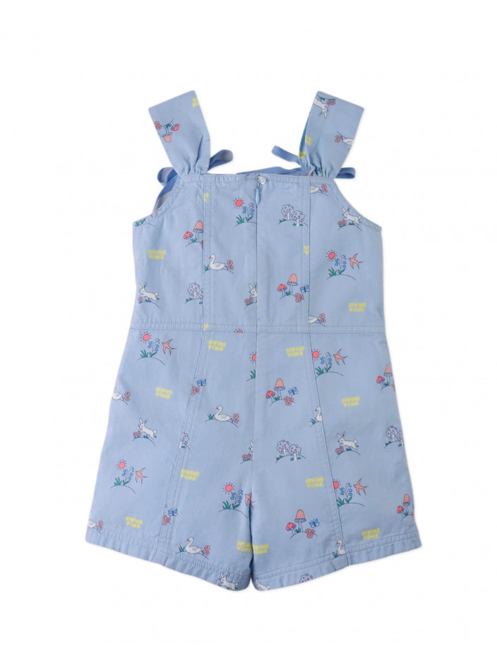 Harvey Empire-Cut Playsuit with Decorative Bow Ties
