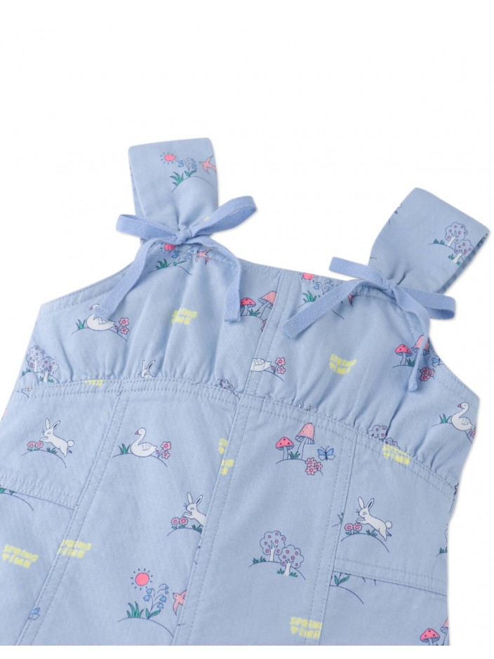 Harvey Empire-Cut Playsuit with Decorative Bow Ties