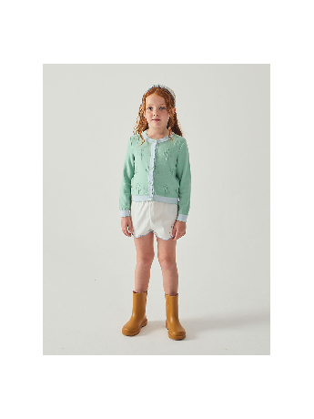 Jisoo Shorts with Butterfly Embroidery & Scalloped Edges