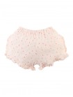 Dina Pointelle Shorts In Peach with All-Over Bird Print and Ruffles