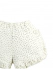 Dina Pointelle Shorts In Off-White with All-Over Floral Print and Ruffles