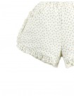 Dina Pointelle Shorts In Off-White with All-Over Floral Print and Ruffles