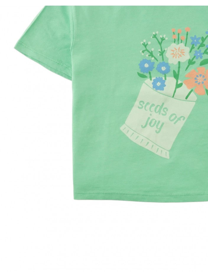 Vera Graphic Tee With "Seeds of Joy" Print