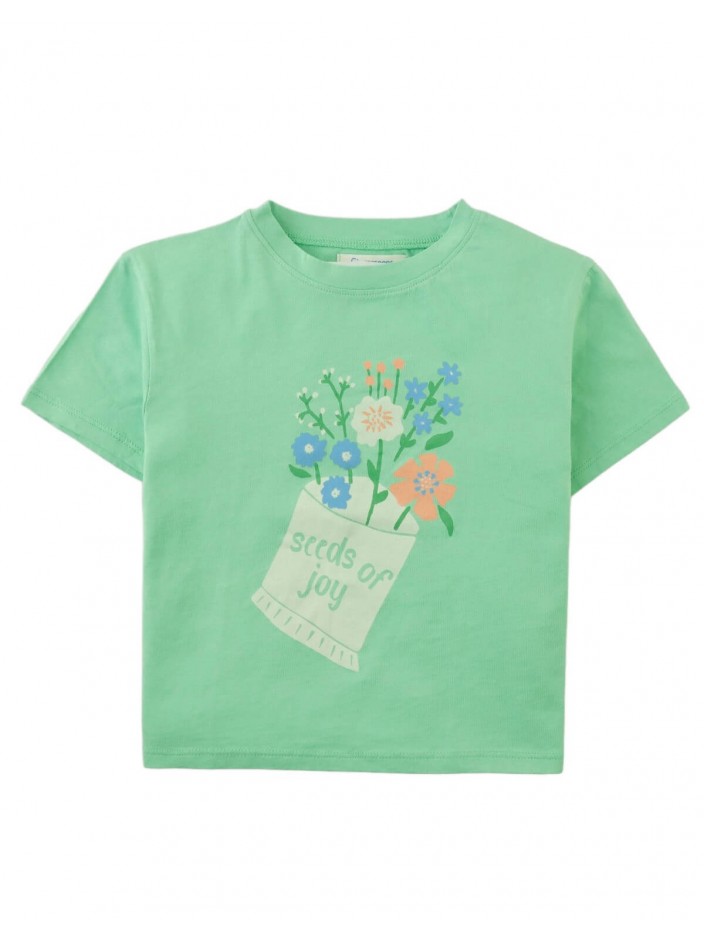 Vera Graphic Tee With "Seeds of Joy" Print