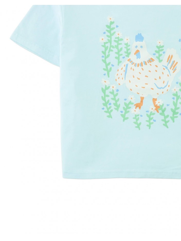 Vera Graphic Tee With Chicken Print