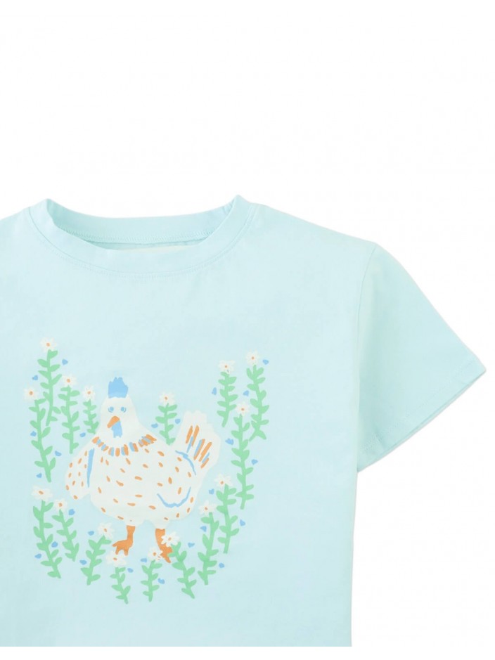 Vera Graphic Tee With Chicken Print