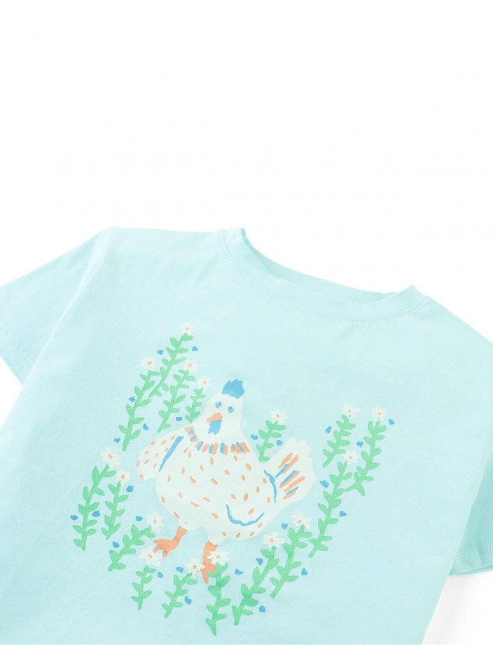 Vera Graphic Tee With Chicken Print