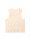 Lada Clean Ribbed Tank Top In Peach