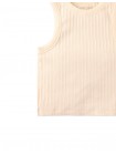 Lada Clean Ribbed Tank Top In Peach