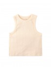 Lada Clean Ribbed Tank Top In Peach