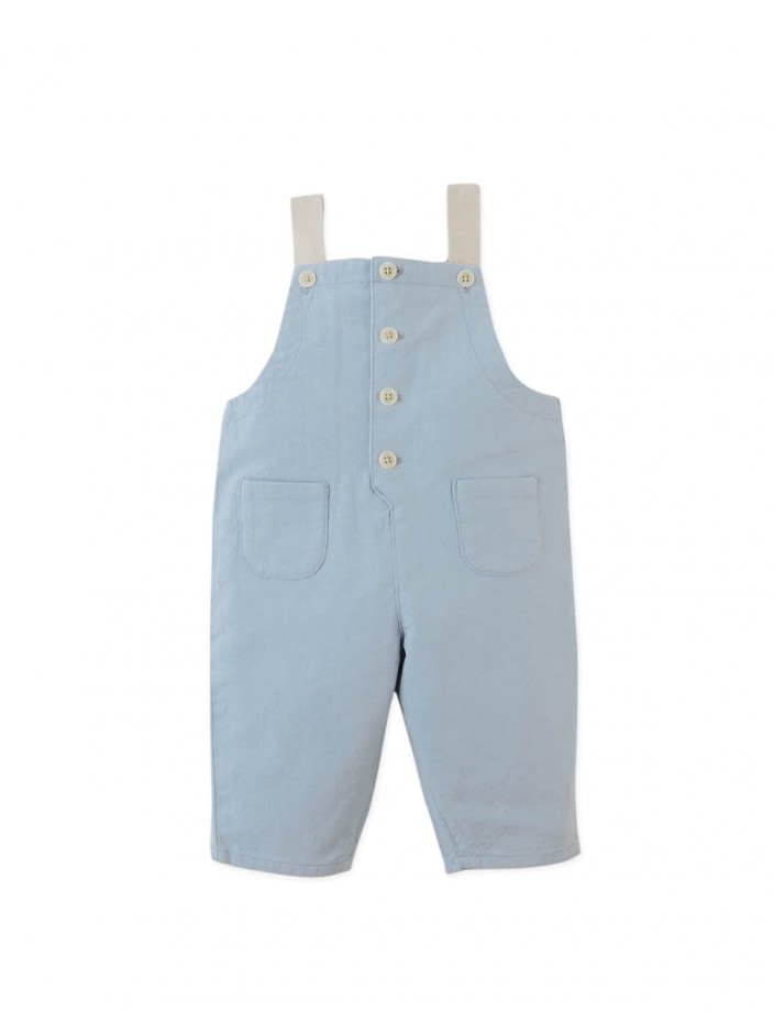Baby Philip Linen Dungarees with Cotton Tape Straps