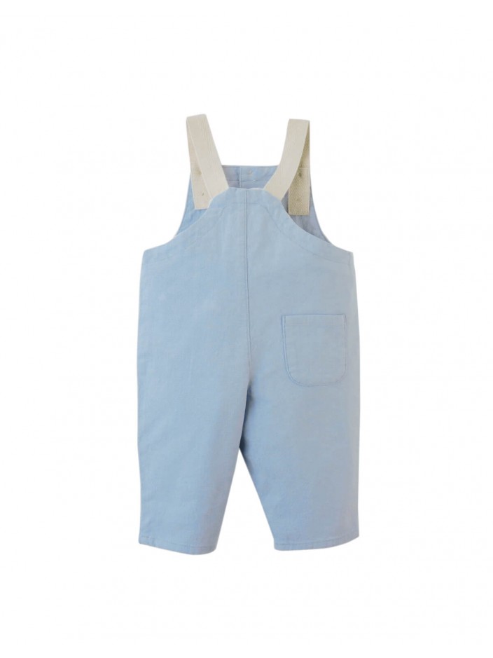 Baby Philip Linen Dungarees with Cotton Tape Straps