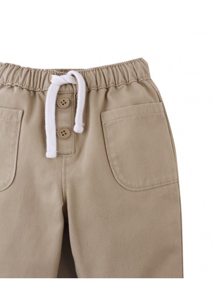 Baby John Garterized Pants with Side Patch Pockets