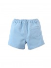 Baby Dewey Garterized Shorts with Open Seam Accent Thread