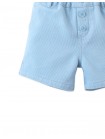 Baby Dewey Garterized Shorts with Open Seam Accent Thread