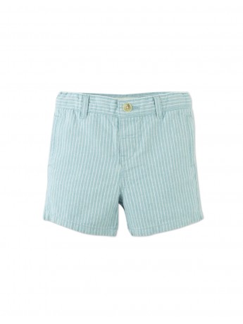 Baby Louis Cotton Linen Striped Chino Shorts