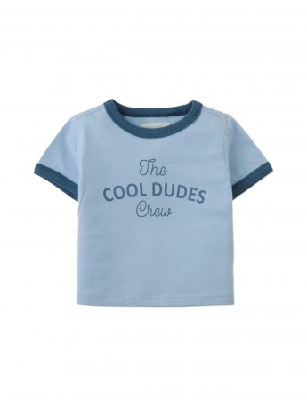 Baby Mathias Ringer Tee with Cool Dudes Graphic