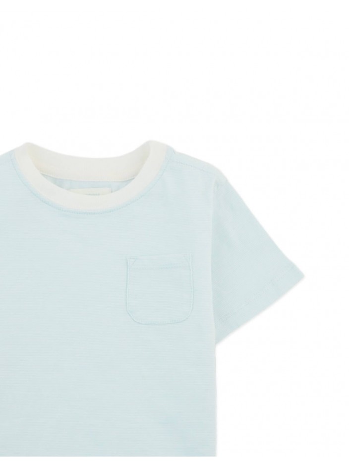 Baby Adriel  Pocket Tee with Micro Stripes